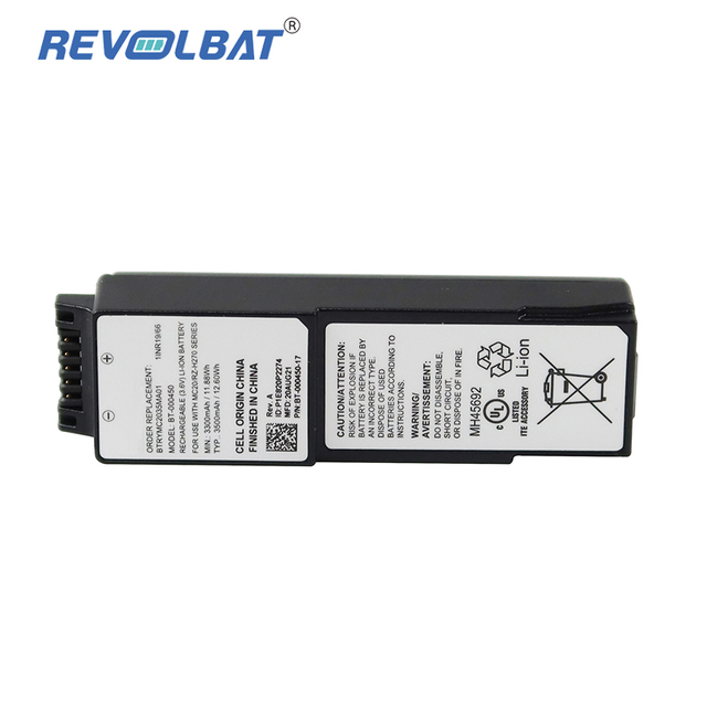 3.6v 3300mAh 12.21Wh Barcode Scanner Replacement Battery For Zebra MC20 BT-000450 BT-000450-67 BTRYMC2035MA01 