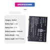 Lithium Ion 11.1V 5200mAh Li-ion Replacement Medical LB-08 12-100-0003 Vital Signs Monitor Battery for Biolight A5 A6 A8 Q3 V6