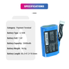 7.4V 2600mAh Li-ion Rechargeable Lithium-ion K370 GX05 G870 Pos Terminal Machine Battery for Nexgo POS Systems