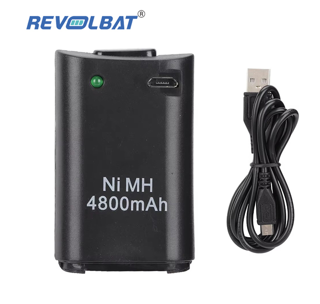 Xbox 360 Gamepad Battery 2-in 1 4800mAh Rechargeable Gamepad Ni MH Battery For Xbox 360 Controller Console