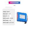 High Quality Lithium ion 7.4V 5200mAh Replacement BP2S2P Medical Li-ion lithium Patient Monitor Battery for CONTEC CMS9000 CMS8000
