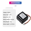 High Capacity Replacement Ventilator Battery Lithium-ion 14.4V 6450mAh Li-ion 300.784.00 H2B360 for Bellavista 1000 Electric-driven Ventilator