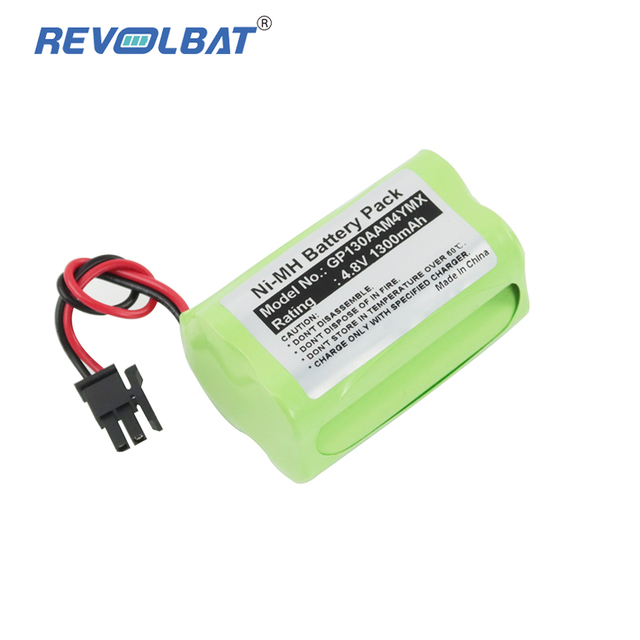 Factory Customized 4.8V 1300mAh Replacement Ni-MH GP130AAM4YMX Alarm System Battery for Visonic Powermax 99-301712 Control Panel System Alarm
