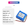 Customized 9.6V 2000mAh Ni-MH Rechargeable P-10S/F24G2 Ni-mh Medical Syringe Pump Battery for P-600 Batteries