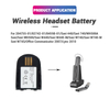 3.7V 140mAh Bluetooth Headset Battery For Plantronics Savi W740 W440-M W740-M WH500 W745 C054A C074 84598-01 82742-01 204755-01 86507-01
