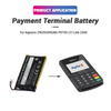 1200mAh 4.44Wh Payment Terminal Battery for Ingenico Link 2500 296203895AB P0750-LF 1200mAh