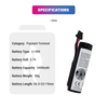 3.7v 2600mah Li-ion Replacement Lithium Ion BPK474-001 V240m Pos Termina Battery for Verifone V240M Payment Terminal