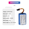 7.4V 1500mAh BT17790-1 BT17790-2 Barcode scanner Battery IMZ320 MZ220 MZ320 MZ420L battery for For Zebra Label Portable Printer