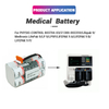 16V 2500mAh Sealed Lead Acid Replacement Lifepak 9 Li-ion Medical Defibrillator Battery for PHYSIO-CONTROL 803704-03 21300-002259 