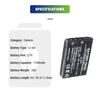 3.7V 1750mAh Li-ion Rechargeable KLIC-5001 DB-L50 NVP-D7 digital camera battery for Easyshare P712 P880 DX6490 DX7440 DX7590