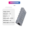 Medical 11.1V 4800mAh Lithium Ion Rechargeable Replacement 0146-00-0091-01 115-018013-00 Battery for DP-10 DP-20 DP-20Vet