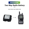 BP-256 BP256 1620mAh Two Way Radio Li-ion Battery BP-256 7.4 V Capacity 1950mAh for IC-92AD IC92 Walkie Talkie