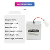 Customized Lithium-ion 11.1V 4400mAh Replacement DL3210 ICR18650 Medical Li-ion batteries for CREATIVE PC900 Monitor