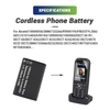 Cordless Phone Battery For Alcatel 10000058 RTR001F01 EBP-80 MT1000 Fits AGFEO DECT 60 IP 8232 DECT 3BN67330AA DJ-CH201 DJ-FX