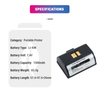 Wholesale Lithium-ion Rechargeable 7.4V 1500mah 1013AB01 318-049-001 Li-ion battery for Intermec PR2 PR3 Portable Printer