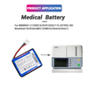  Lithium Ion Aed 11.1V 2500mAh 27.75Wh LI13S001A Medical Replacement Battery for BeneHeart R3，R3A，uMEC10，MEC6，Umec6，Umec7