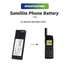 3.7V 2400mAh Satellite Phone Battery BAT20801 BAT2081 BAT31001 for Iridium 9555