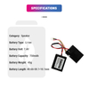  850mAh 7.40V Li-ion Black Wireless Portable Speaker 1550mAh J272 Battery for Beats Pill 2.0 B0513 MH812AMA-UG HYB2725221547 ICP092941SH