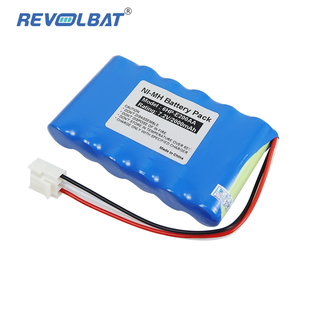 Nickel Metal Hydride 7.2V 2000mAh Replacement Ni-MH 6HP-E200AA-3P Ecg Medical Battery for BEXEL CARE VISION OM100 ECG Monitor Battery