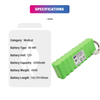 12.0V 4200mAh Ni-MH Medical battery for Bionet EKG3000 FC1400 TwinView Fetal Monitor GPHC132MOT