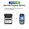 Li-ion 3.7V 4000mAh Rechargeable Barcode Scanner Lithium Battery for CN70 318-043-002