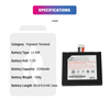 Li-ion 7.2V 2200mAh Rechargeable JTH-J128 21CP4/56/65 battery pos android A930 Battery for pax a930 pos terminal