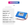 Nickel Metal Hydride 7.2V 2000mAh Replacement Ni-MH 6HP-E200AA-3P Ecg Medical Battery for BEXEL CARE VISION OM100 ECG Monitor Battery