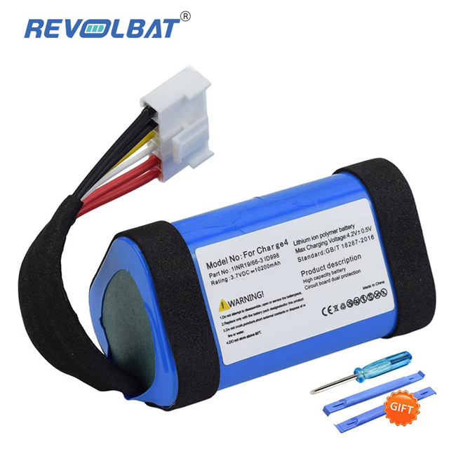 Charge 4 Wireless Speaker Battery Replacement Li-ion 3.7V 10200mAh 1INR19/66-3 ID998 SUN-INTE-118 Batteries for JBL Charge 4J JBLCHARGE4BLUAM