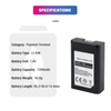 Li-ion Lithium Ion 7.4V 1200mAh Rechargeable Pos Worldline YOXIMO 3034110103 POS Terminal Battery For Yoximo POS Machine
