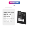 7.4V 2000mah Handhold POS Machine Payment Terminal Rechargeable Li-ion Battery 524912 for OnePos P1000 Machine System