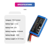 Payment Terminal Replacement Battery For Sunmi V1S V2 P1 SMBP001 SM-INR18650M26-1S2P 5200mAh 19.24Wh Payment Terminal