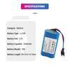 Lithium-ion 7.2V 2600mAh Replacement SYS-6010A Lithium Medical Syringe Pump Battery for MP-60A SYS-6010 SYS-70