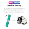 Medtronic Lifepak 20 Defibrillator Battery Replacement Physio-Control NI-MH 12V 3000mAh for LIFEPAK 20 MNMLP20 Alphasource AS30139 