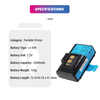 7.2V 2600mAh Li-ion Rechargeable Lithium Ion P1023901 Battery for Zebra QLN220 QLN320 ZQ510 Portable Printer