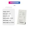 Li-ion 10.8V 4180mAh BATTERY-KV Lithium Medical Battery for Mars1417V-TSI Mars1717V-TSI Flat Panel Detector