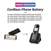 2.4V 850mAh Cordless Phone Battery HHR-P105 for Panasonic KX242 KX2420 KX2421 KX2422 KX243 KX2431 KX2432 KX246 KX2621 KX2622