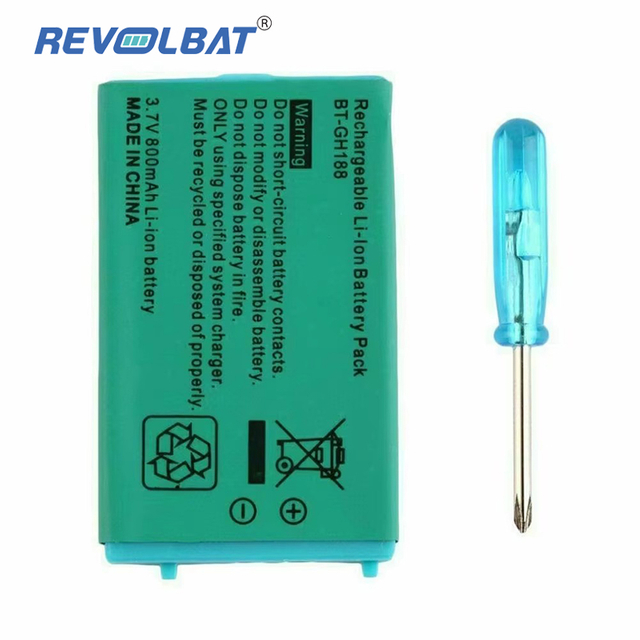 3.7V 850mAh Rechargeable Lithium-ion Battery Pack for Nintendo Gameboy Advance GBA SP with Screwdriver