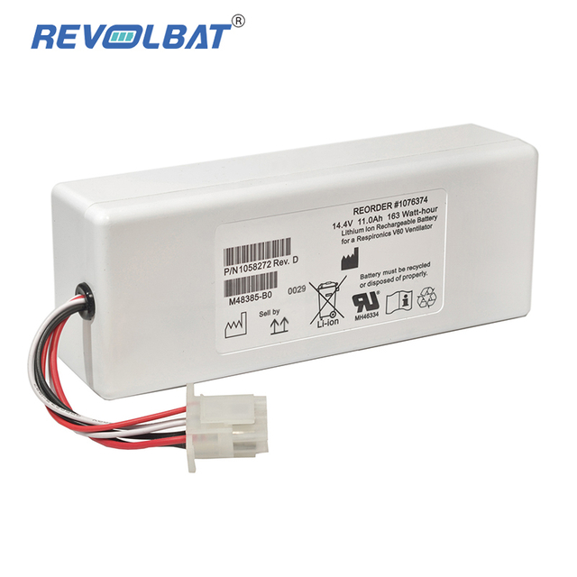 Replacement Ventilator Battery High Capacity 14.4V 11000mAh 88881344 1076374 1058272 Medical Battery for Philips RESPIRATEUR V60 V60S