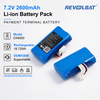 Revolbat POS Battery 7.2V 2200mAh 2600mAh 3350mAh Li-ion Battery Pack Replacement for AXIUM DX4000 LD18650N LD18650M Payment